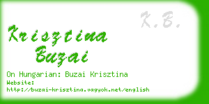 krisztina buzai business card